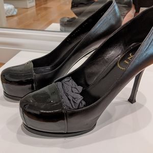 YSL black Tribute Pumps